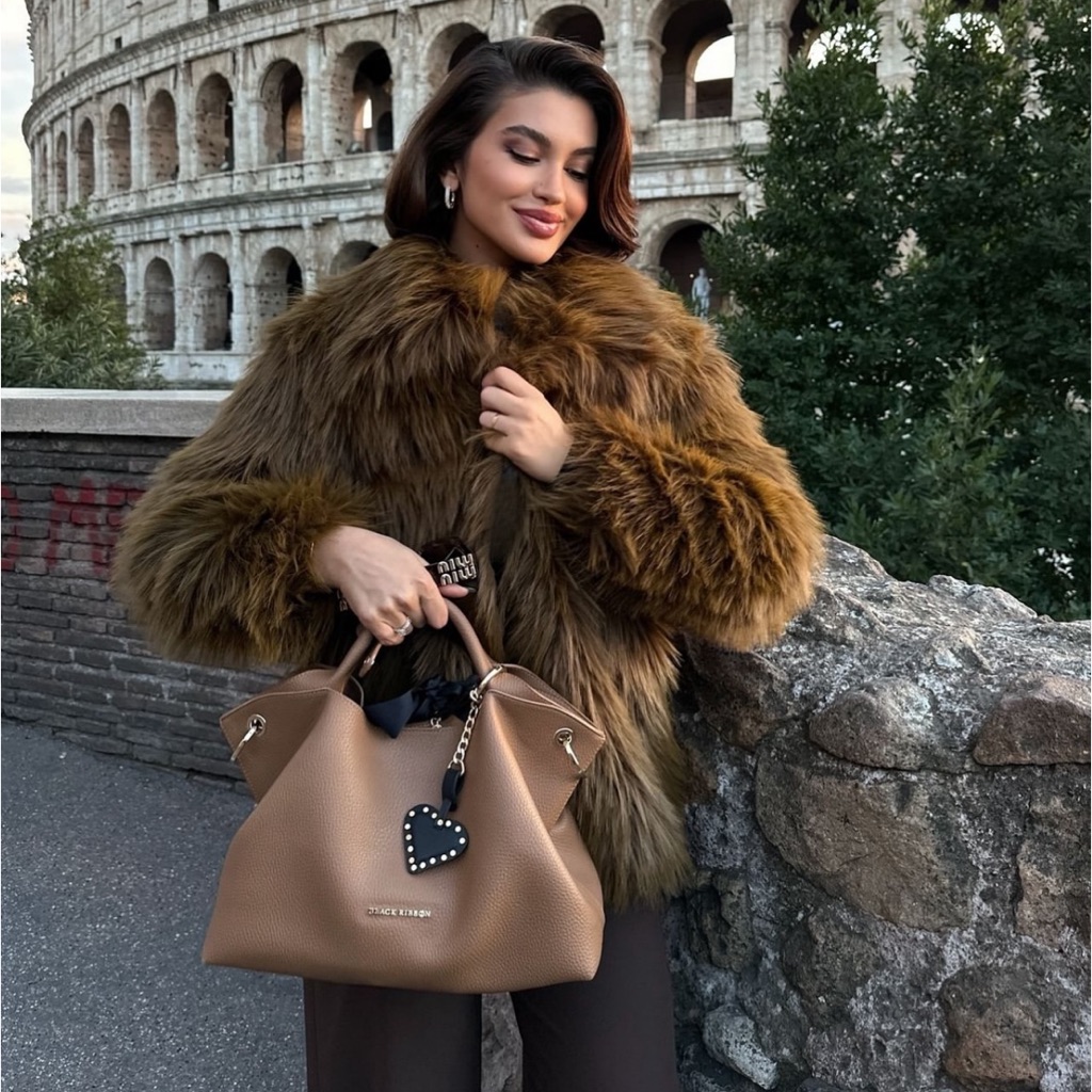 Zara Faux Fur Short Coat Zw Collection